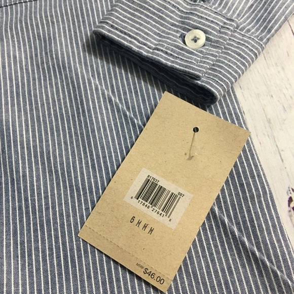 Levi's Kids Gray White Stripped Casual Shirt - Picture 5 of 5